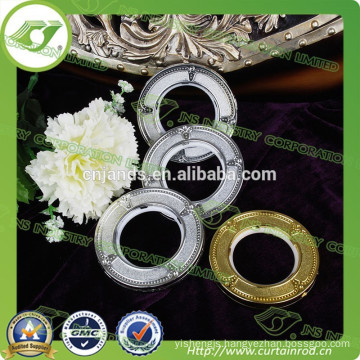 Antique Round Plastic Curtain Eyelet ring with silencer in different colors